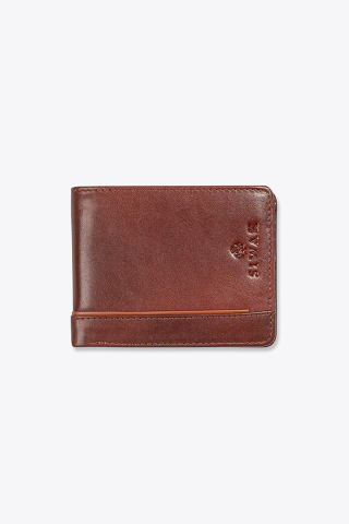 Full Grain Plain Finish Striped Leather Wallet