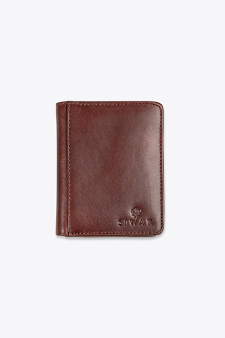 Full grain plain finish leather Wallet