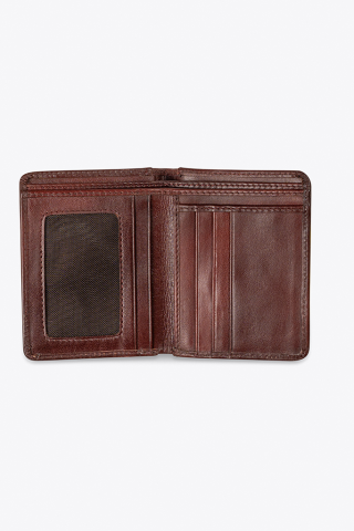 Full grain plain finish leather Wallet