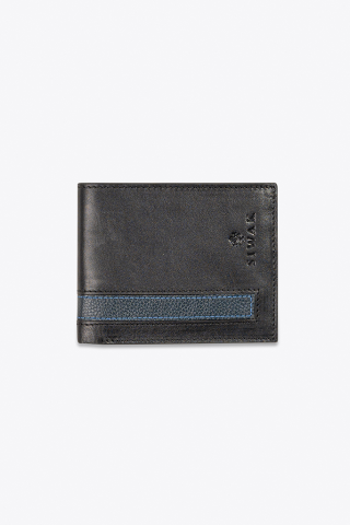 Full Grain Plain Finish Striped Leather Wallet