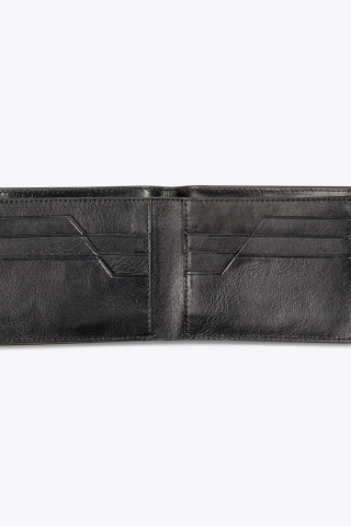 Full Grain Plain Finish Striped Leather Wallet