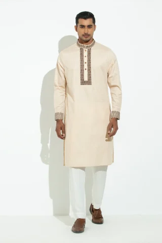 Embroidery Dobby Cotton Panjabi