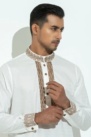Embroidery Dobby Cotton Panjabi