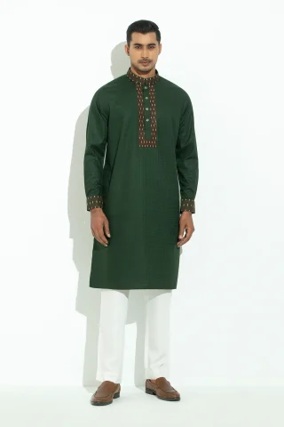 Embroidery Dobby Cotton Panjabi