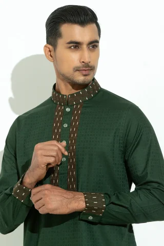 Embroidery Dobby Cotton Panjabi