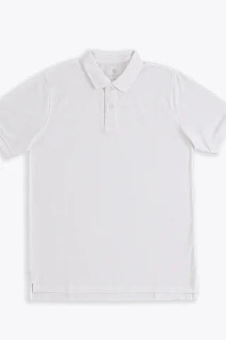 Premium PK Cotton Polo - White