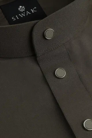 Dark Taupe jubba fabric close-up texture