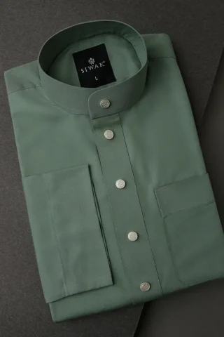 elegant men’s Olive Mint Jubba front view