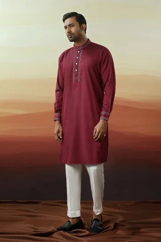 Embroidery Design Solid Panjabi