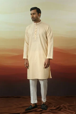 Embroidery Dobby Cotton Panjabi