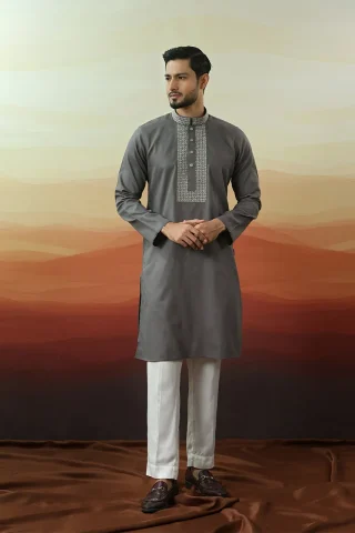 Embroidery Dobby Cotton Panjabi