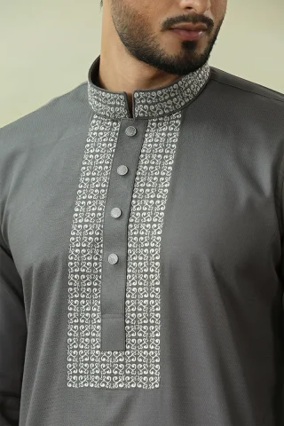 Embroidery Dobby Cotton Panjabi