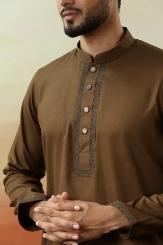 Embroidery Dobby Cotton Panjabi