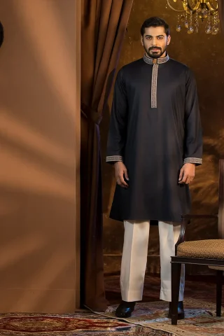 Platinum Embroidered Panjabi for Men