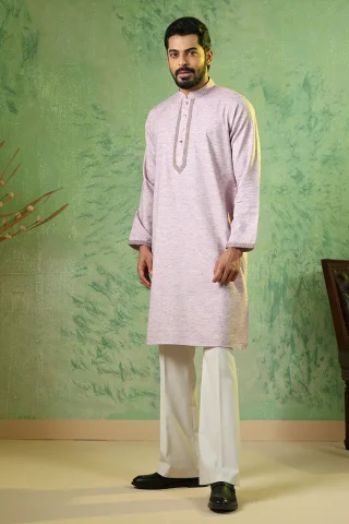 Cotton Panjabi with Embroidery full view