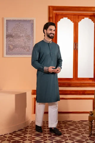 Platinum Embroidered Panjabi for Men