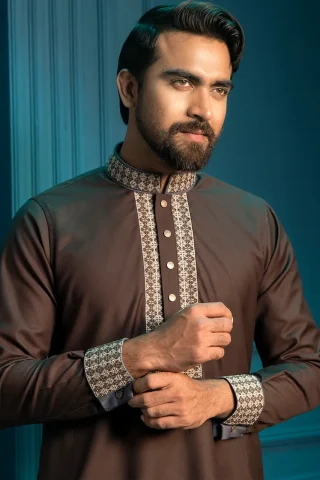 Platinum Embroidered Panjabi for Men - S