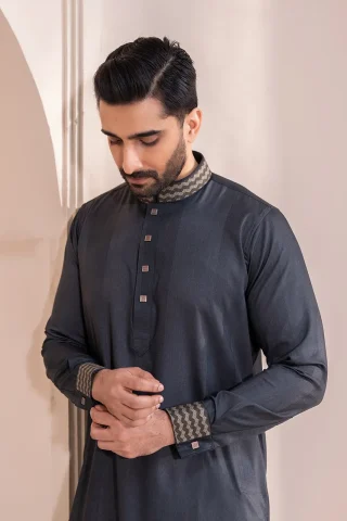 Premium Bamboo Panjabi close view