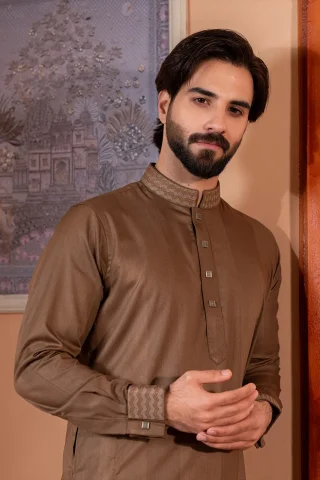 Platinum Festive Panjabi close view