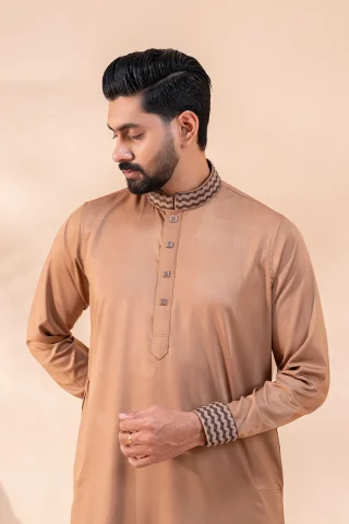 Luxury Bamboo Panjabi close view