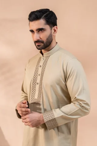 Blended Tencel Panjabi for Men close view