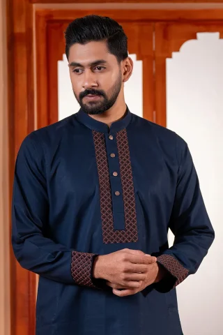 Luxury Embroidered Panjabi for Men close view