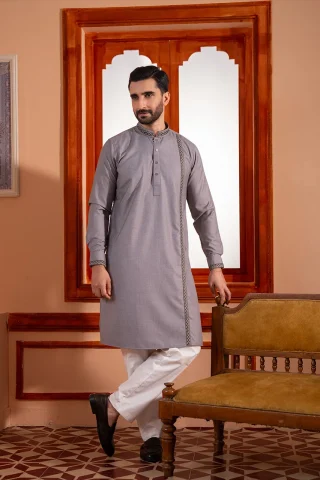 Platinum Embroidered Panjabi for Men