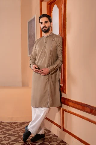 Platinum Embroidered Panjabi for Men