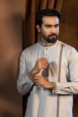 Platinum Embroidered Panjabi for Men