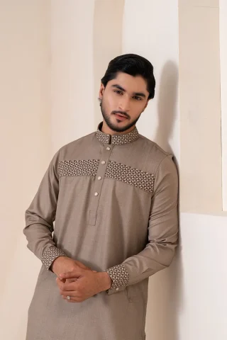 Platinum Embroidered Panjabi for Men