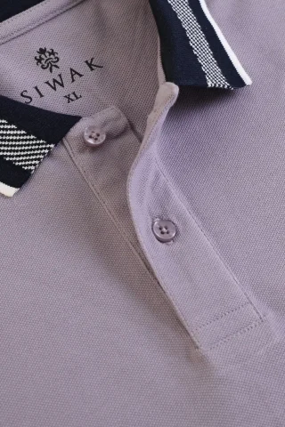 everyday PK polo with collar detail close up