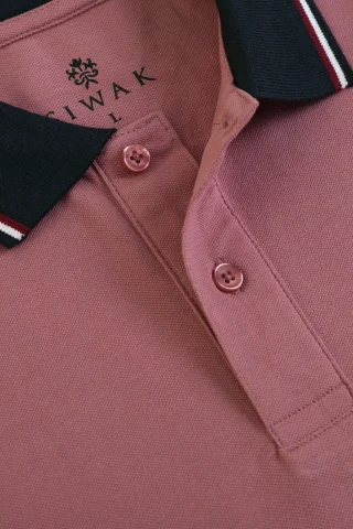 smart casual polo with collar detail close up