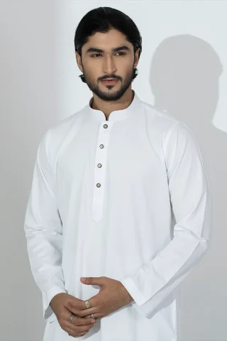 Premium Solid White Panjabi for Men