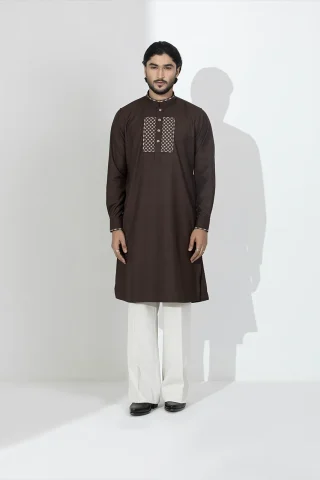 Platinum Embroidered Panjabi for Men