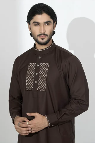 Platinum Embroidered Panjabi for Men