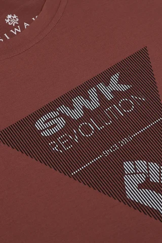 Mercerized Cotton Printed T-shirt for Men
