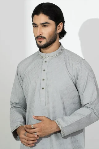 Cotton Panjabi Bangladesh - Embroidery Dobby Cotton Panjabi for Men