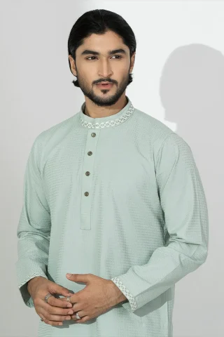 Panjabi Price in Bangladesh - Embroidery Dobby Cotton Panjabi for Men