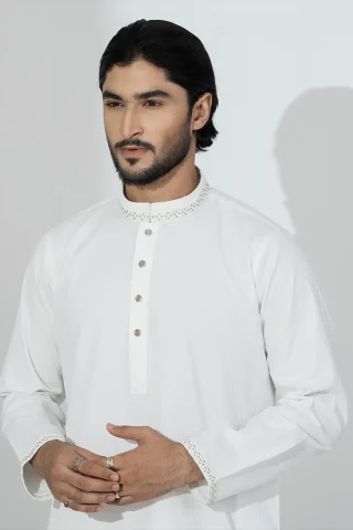 Buy Cotton Panjabi Online - Embroidery Dobby Cotton Panjabi for Men