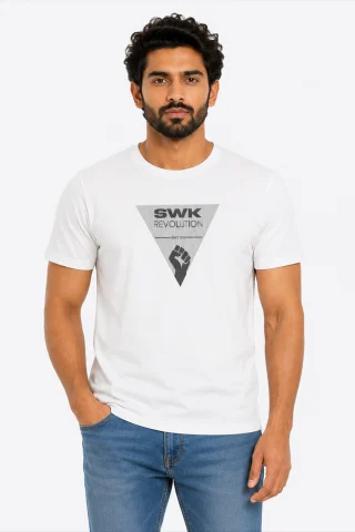 Mercerized Cotton Printed T-shirt for Men