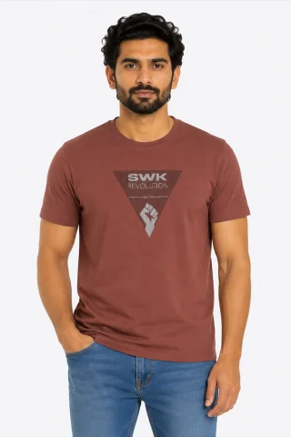 Mercerized Cotton Printed T-shirt for Men