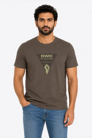 Mercerized Cotton Printed T-shirt for Men
