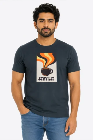 Mercerized Cotton Printed T-shirt for Men