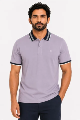 everyday PK polo with collar detail close up