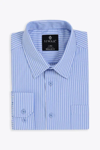 Formal shirt blue stripe pattern