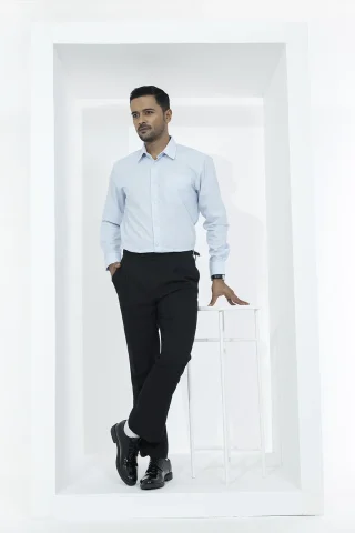Men's ice blue formal shirt
