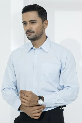 Ice blue formal shirt for men
