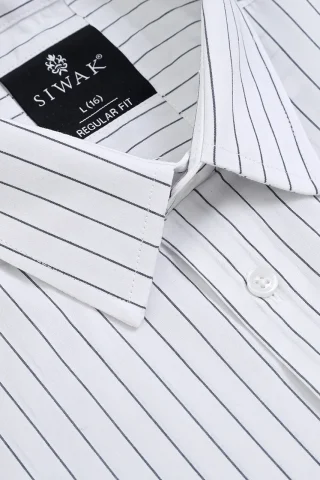 White stripe formal shirt front view