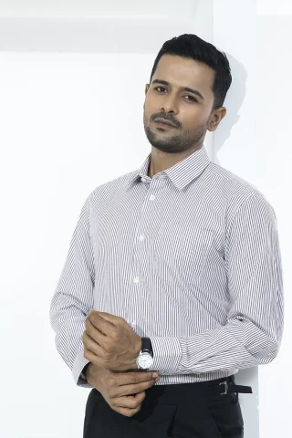 Men's stripe formal shirt for men