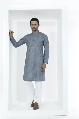 Classic Panjabi regular fit detail